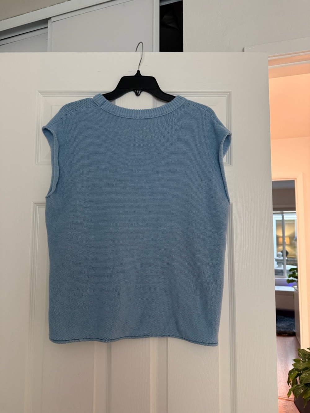 T.J.Maxx Light Blue Sleeveless Crewneck Sweater